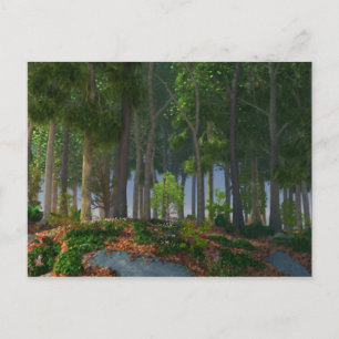 Cartão postal das folhas de verão