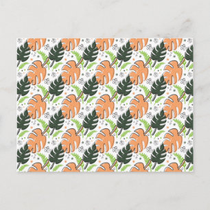 cartão postal das folhas tropicais