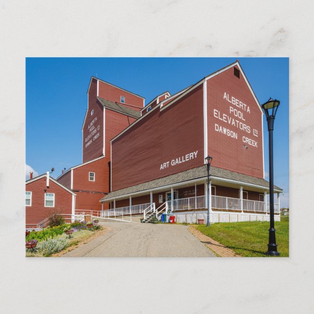 Cartão Postal Das historische Getreidesilo von Dawson Creek in A (Frente)