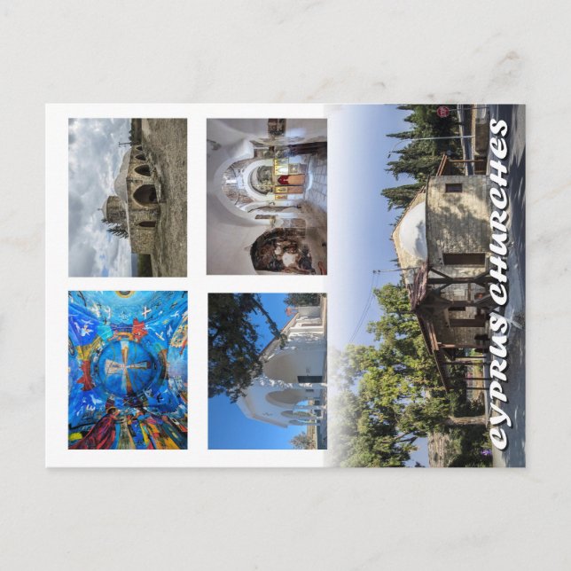 Cartão postal das igrejas cipriotas (Frente)