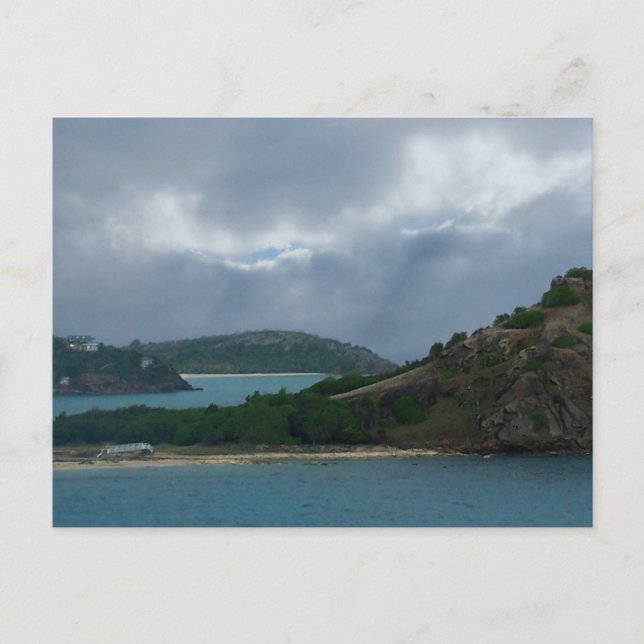 Cartão postal das Ilhas Antígua Harbor (Frente)