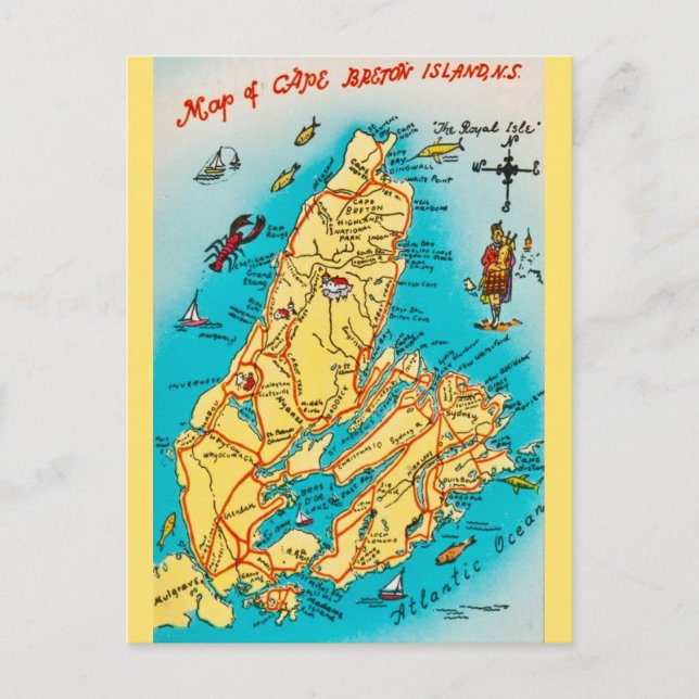 Cartão postal das Ilhas do Cabo Breton (Frente)