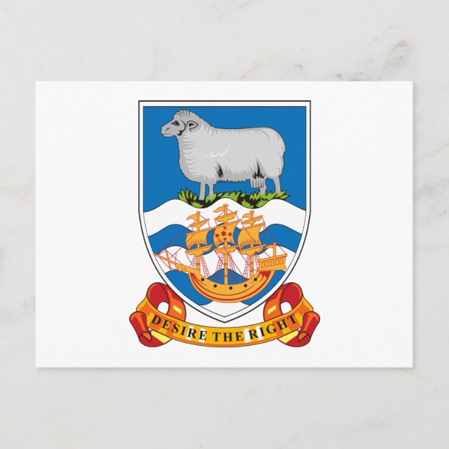 Cartão postal das Ilhas Falkland (Frente)