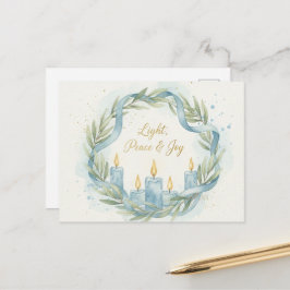 Cartão postal das Luzes de Hanukkah