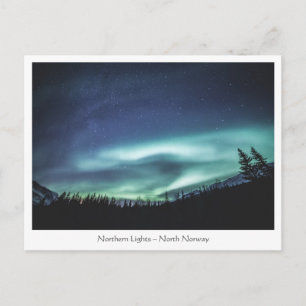 Cartão Postal das Luzes do Norte Noruega