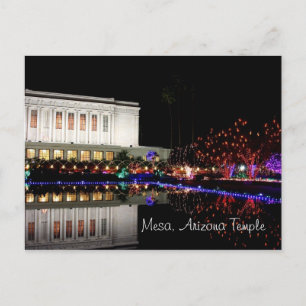 cartão postal das luzes do Templo de Mesa