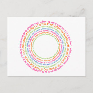 cartão postal das memórias de infância