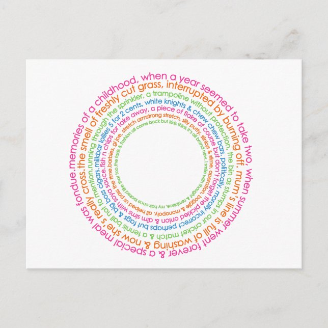 cartão postal das memórias de infância (Frente)