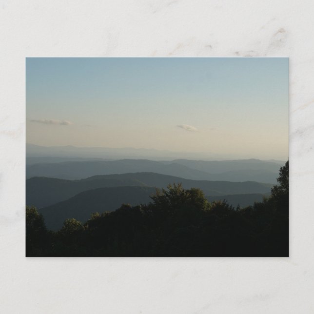 Cartão Postal das Montanhas Blue Ridge (Frente)