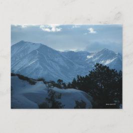 Cartão postal das Montanhas do Colorado Winter