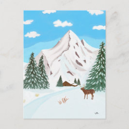 Cartão Postal das Montanhas Nevadas