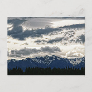 Cartão postal das Montanhas Snowy no lago Tekapo N