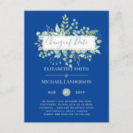 Cartão Postal Data da Alteração do Evento Verde Eucalyptus