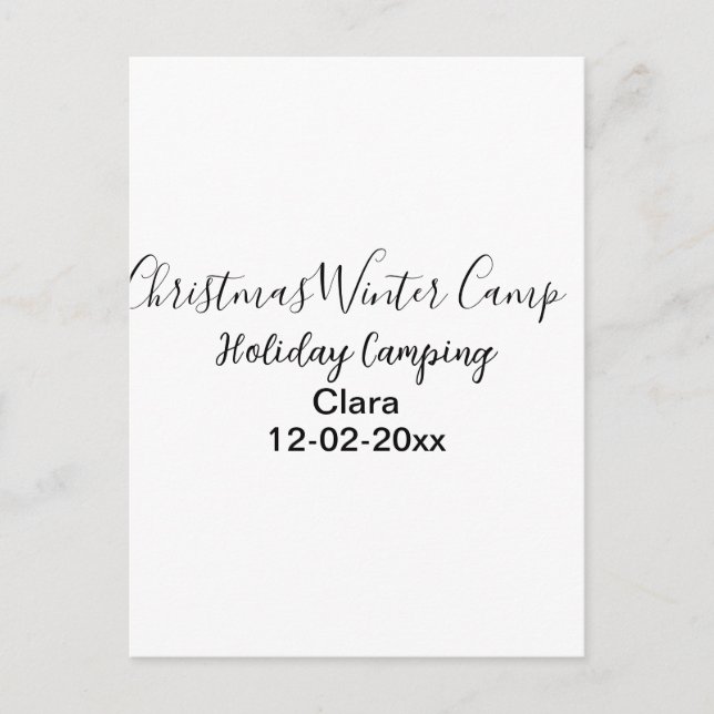 Cartão Postal Data de adição personalizada de acampamento de fér (Frente)