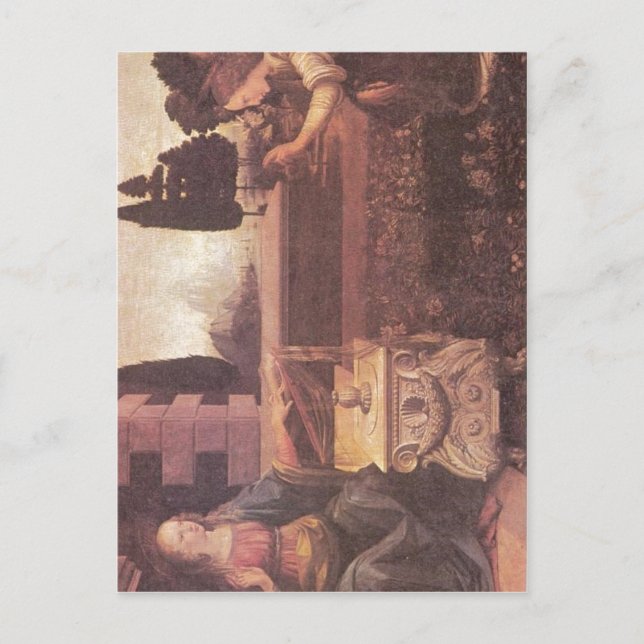 Cartão Postal Data de Leonardo da Vinci do aviso: cerca de (Frente)