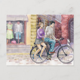 Cartão Postal Data romântica