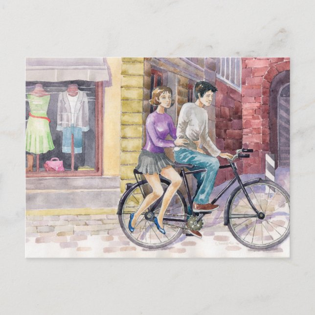 Cartão Postal Data romântica (Frente)