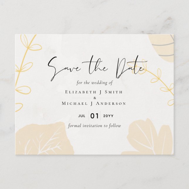 Cartão Postal Datas de Salvamento de Casamento de Abstrato de Ci (Frente)