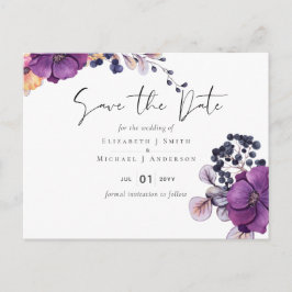 Cartão Postal Datas de Salvamento do Casamento do Orçamento Flor