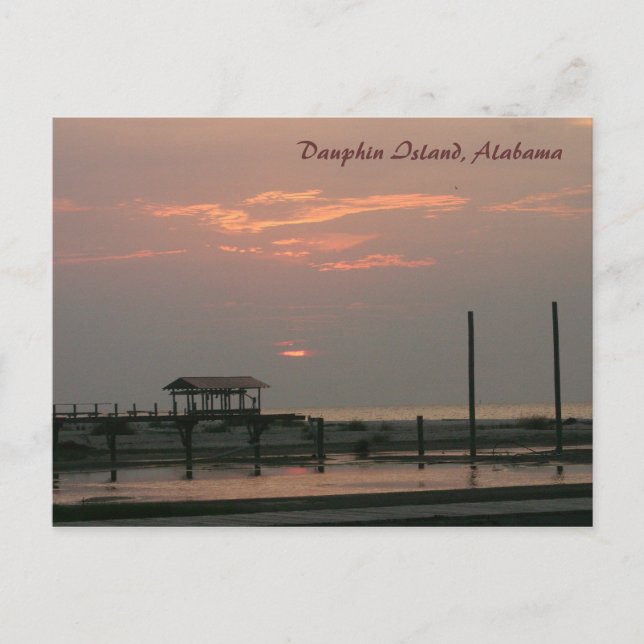 Cartão Postal Dauphin Island, Alabama Postcard (Frente)