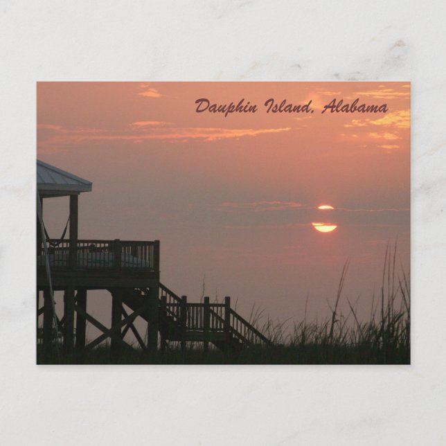 Cartão Postal Dauphin Island, Alabama Postcard (Frente)