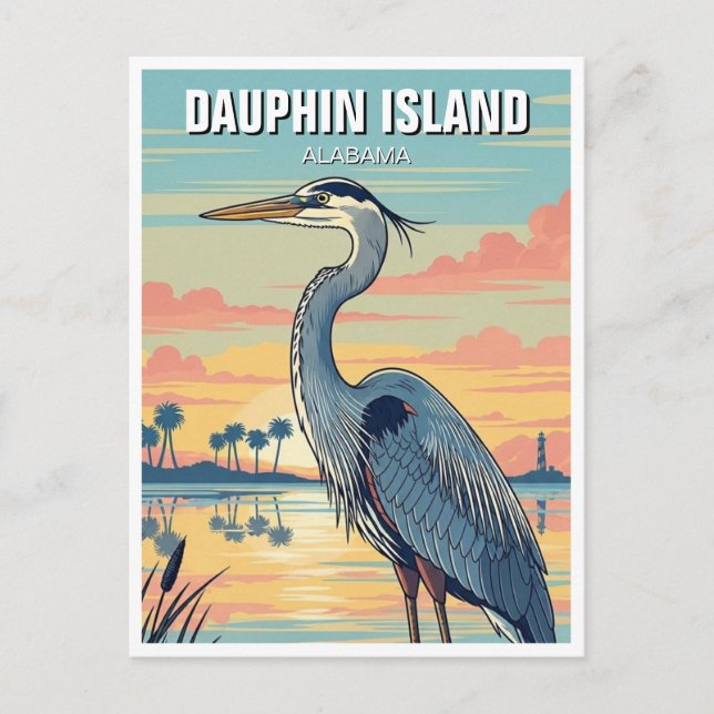 Cartão Postal Dauphin Island Alabama Travel (Frente)