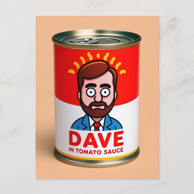 Cartão Postal Dave no molho de tomate (Frente)