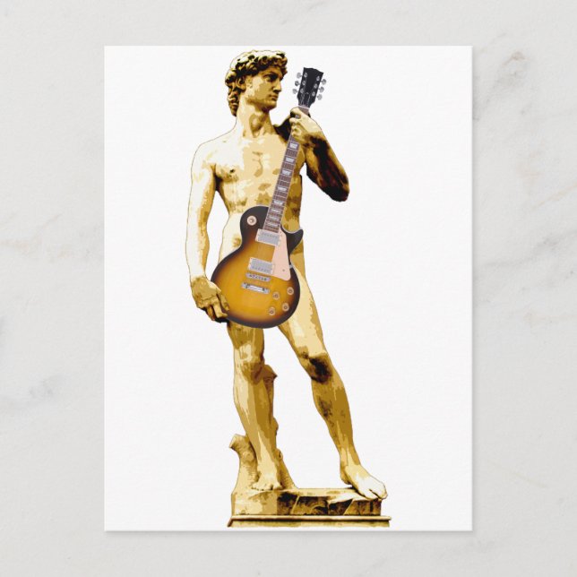 Cartão Postal David com guitarra (Frente)