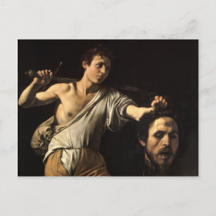 Cartão Postal David com o Chefe de Golias, Caravaggio