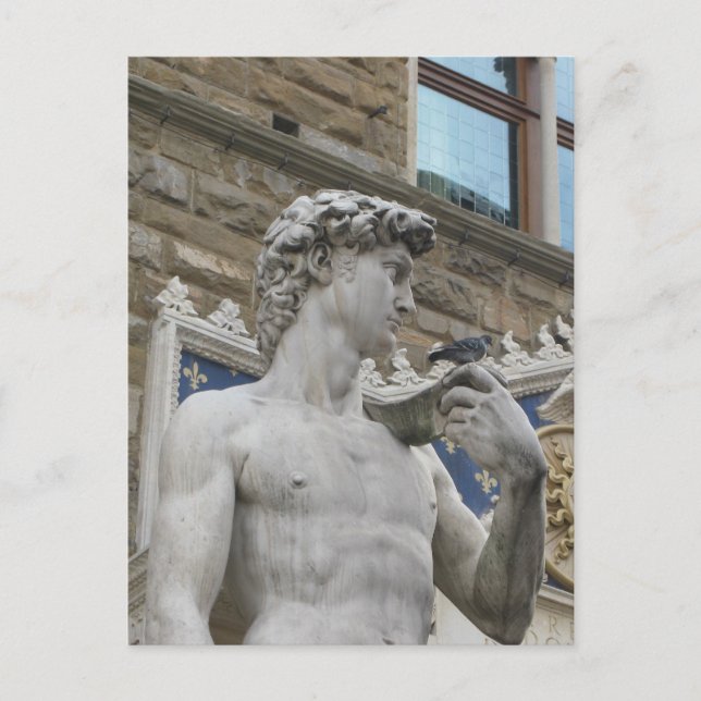 Cartão Postal David de Michelangelo, Florença Itália (Frente)