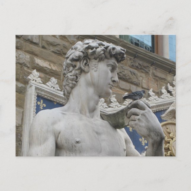 Cartão Postal David de Michelangelo, Florença Itália (Frente)