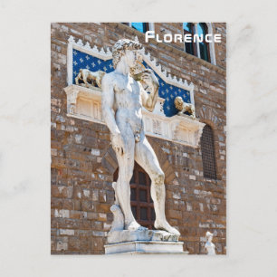 Cartão Postal David de Michelangelo - Florença, Toscana, Itáli