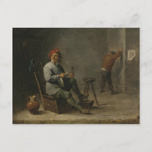 Cartão Postal David Teniers, o Jovem - Fumante