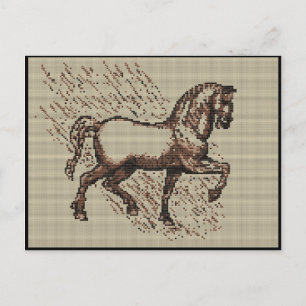 CARTÃO POSTAL DAVINCI HORSE