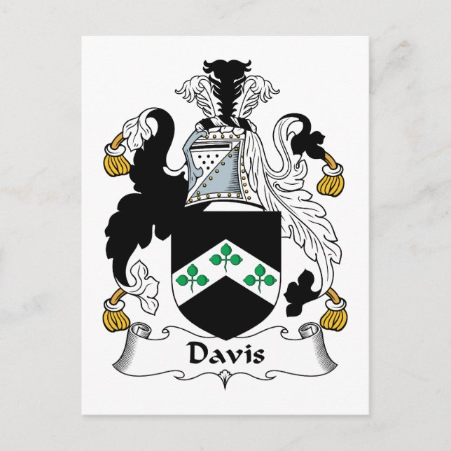 Cartão Postal Davis Family Crest (Frente)