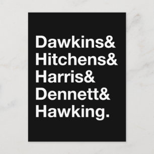 Cartão Postal Dawkins&Hitchens&Harris&Dennett&Hawking - Ciência