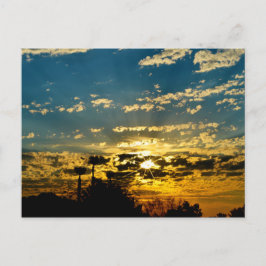 Cartão Postal Dawn Breaking sobre o deserto de Mojave