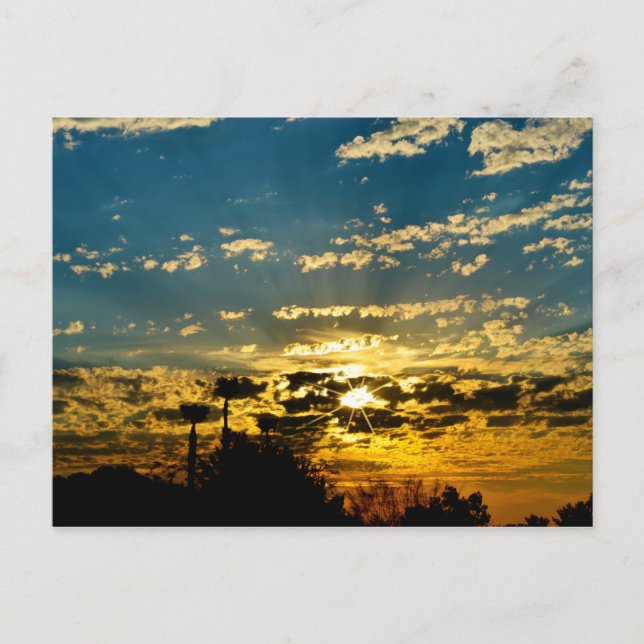 Cartão Postal Dawn Breaking sobre o deserto de Mojave (Frente)