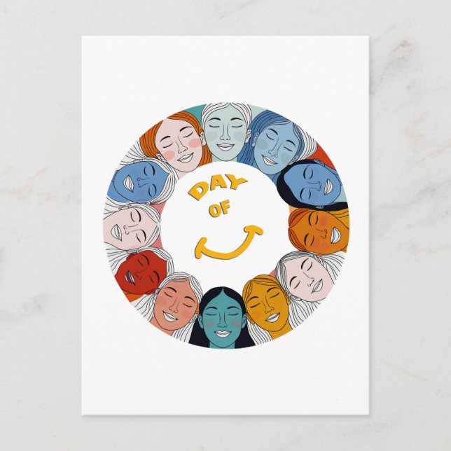 Cartão Postal Day of Happiness  (Frente)