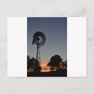 CARTÃO POSTAL DAYBREAK & WINDMILL RURAL QUEENSLAND AUSTRÁLIA