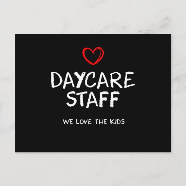 Cartão Postal Daycare Staff Print (Frente)