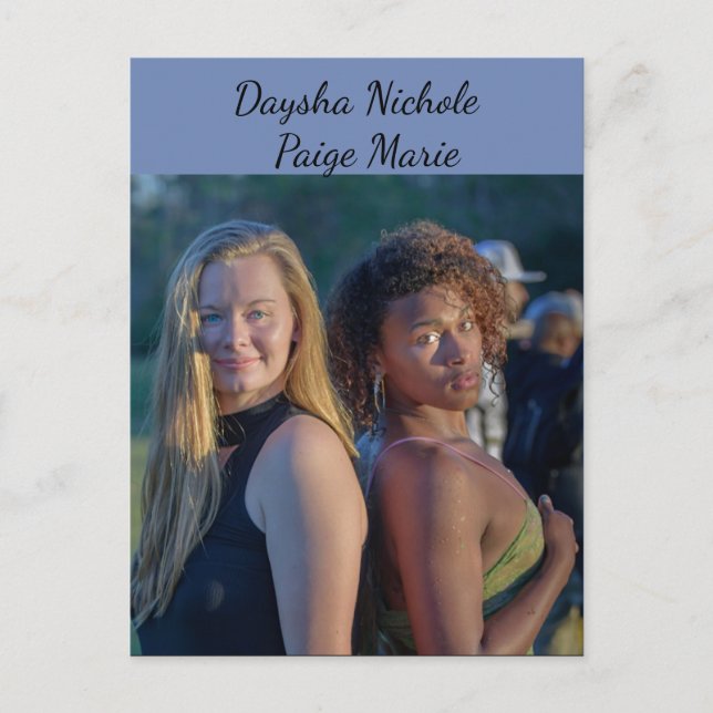 Cartão Postal Daysha Nichole & Paige Marie, cartão-postal (Frente)