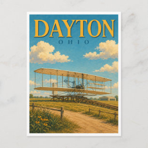 Cartão Postal Dayton Ohio Wright Flyer GeoSaga