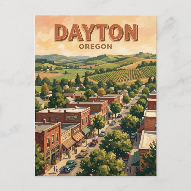 Cartão Postal Dayton Oregon (Frente)