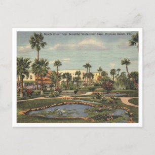 Cartão Postal Daytona Beach FL, Beach Street View, 1950 Inspirad