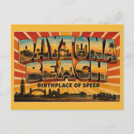 Cartão Postal Daytona Beach Flórida Berço da Velocidade