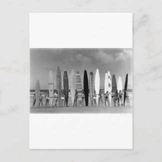 Cartão Postal Daytona Beach Vintage Foto do Grupo de Surfs de lo