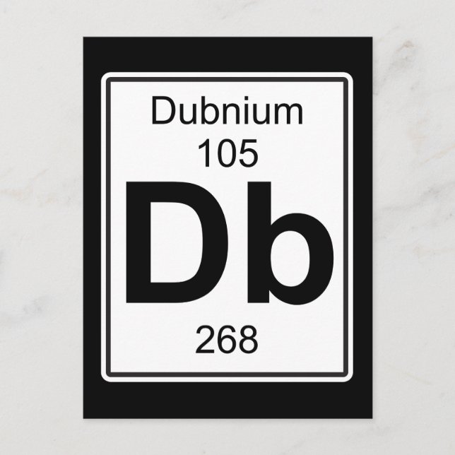 Cartão Postal Db - Dubnium (Frente)