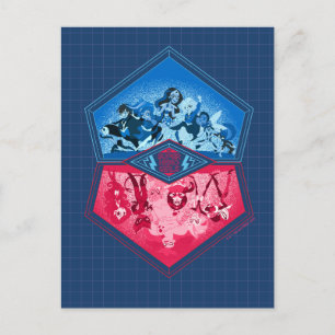 Cartão Postal DC Super Hero Girls Batalha de Trabalho em equipe