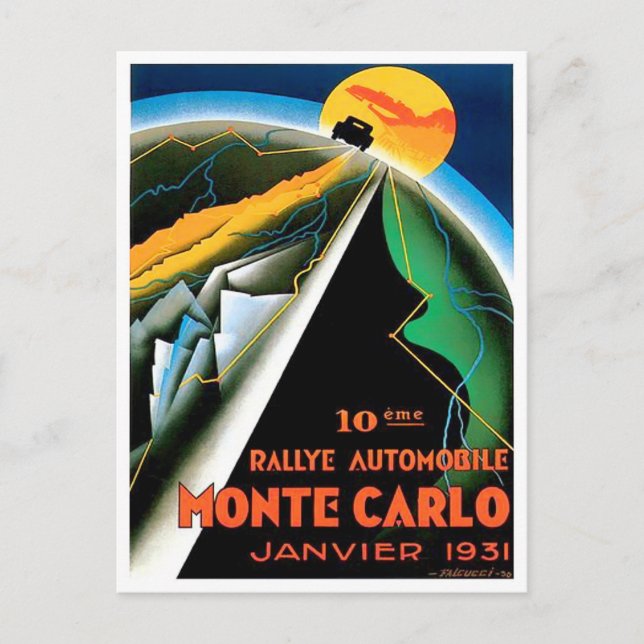 Cartão postal de 1931, Monte Carlo (Frente)